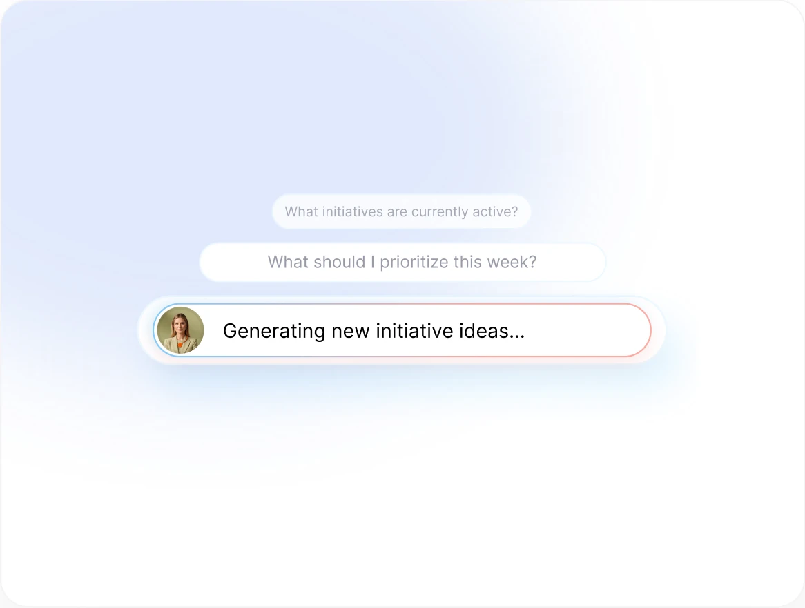 The Teammate generating initiative ideas in reply to a question about what to prioritize this week