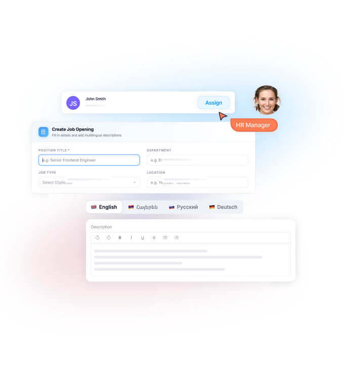 Configure every Job Opening around your hiring process.