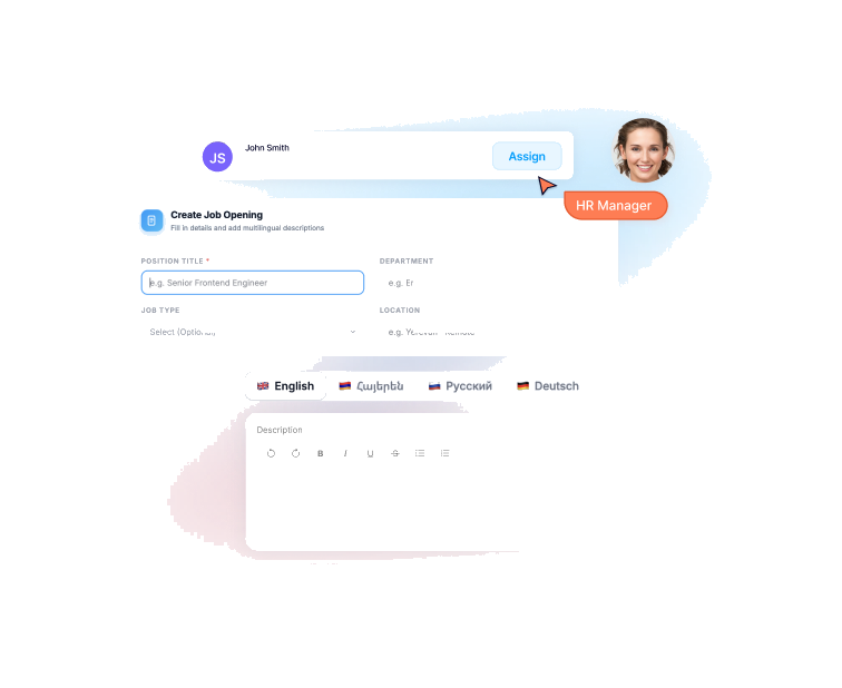Configure every Job Opening around your hiring process.