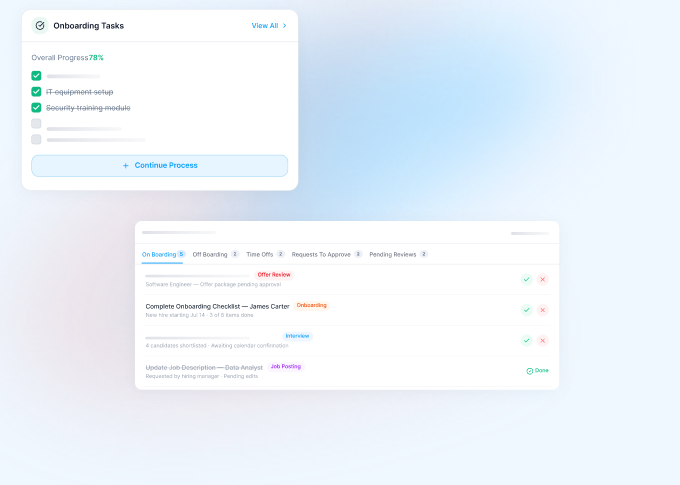 Design onboarding and offboarding workflows that fit your organization.