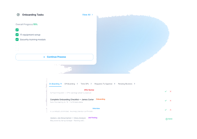 Design onboarding and offboarding workflows that fit your organization.