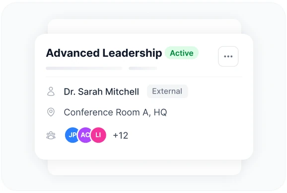 An advanced leadership learning event